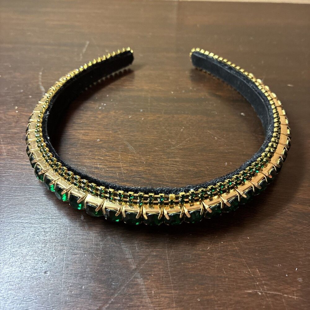Green Rhinestone Headband - Picture 1 of 6